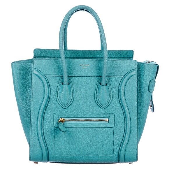 Celine Handbags - Celine Luggage Micro Antarctic  Goatskin Tote